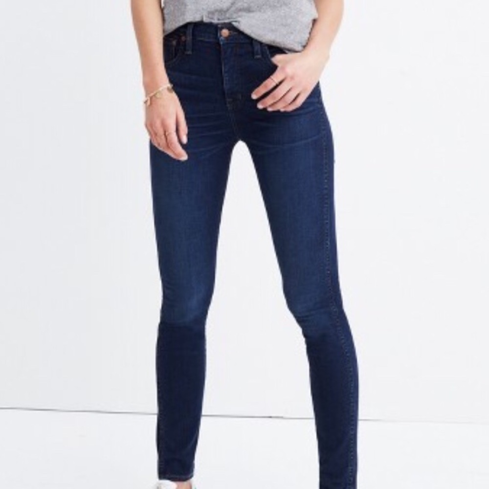 Madewell 10” high-rise skinny jeans in Hayes wash